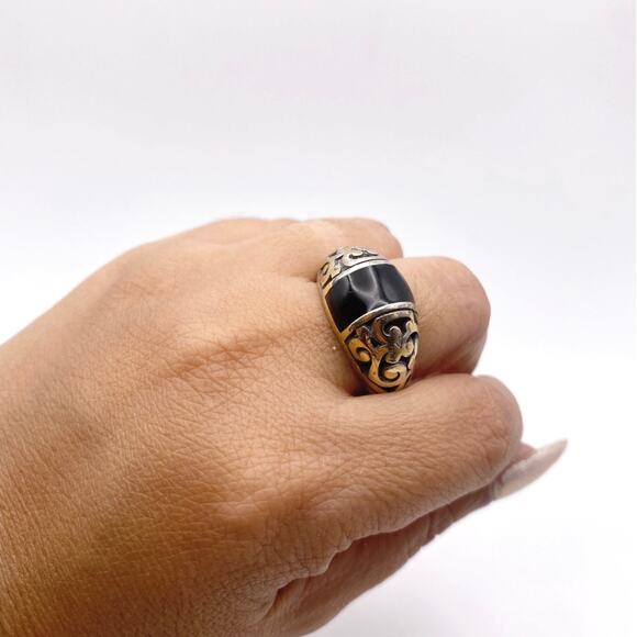 Brighton Sterling Silver And Black Onyx Ring 9” - Picture 2 of 8